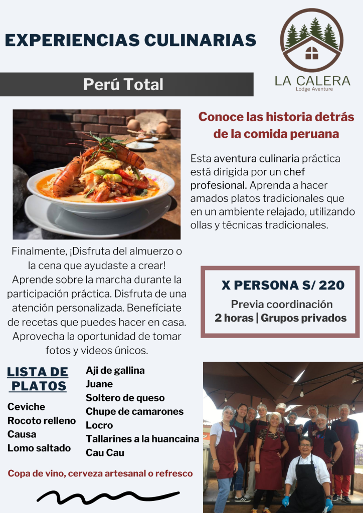 Experiencias culinarias | La Calera Lodge